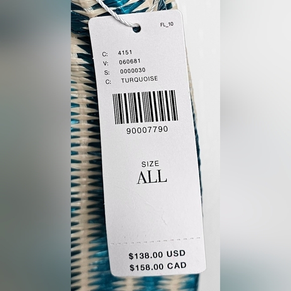 The Brigitte Satchel by Melie Bianco: Raffia Edition TURQUOISE Holiday Gift Idea - Picture 8 of 8